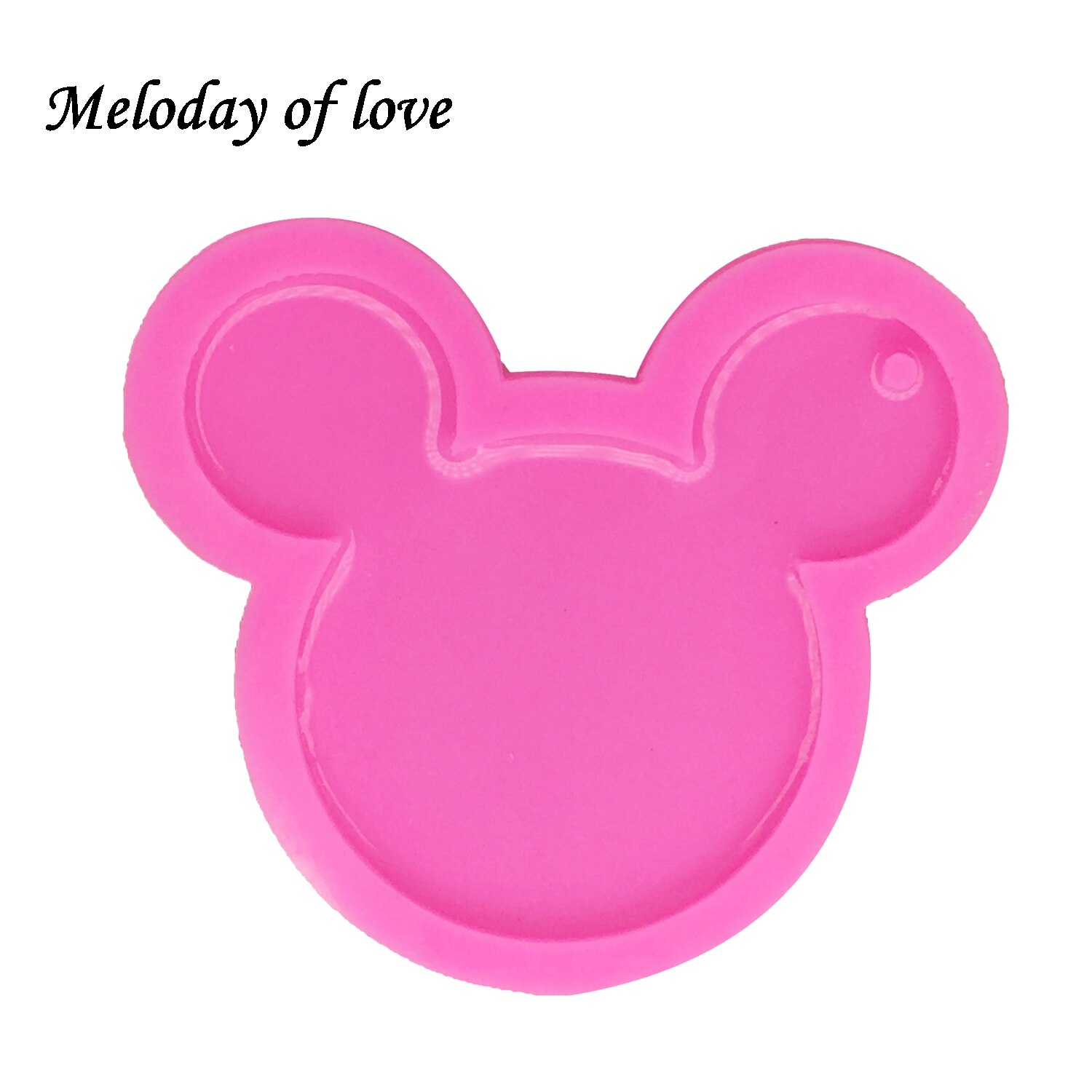 【happy one】Shiny Mickey Head Clay DIY Resin Clay silicone mold for key chain glossy finish DY0055. 