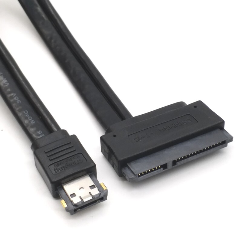 Sata 22pin to Esata Usb 2-in-1 Data Cable for 2.5inches Hard Drive Disk Converter Adapter Cable 19.7in Easy Drive Line. 