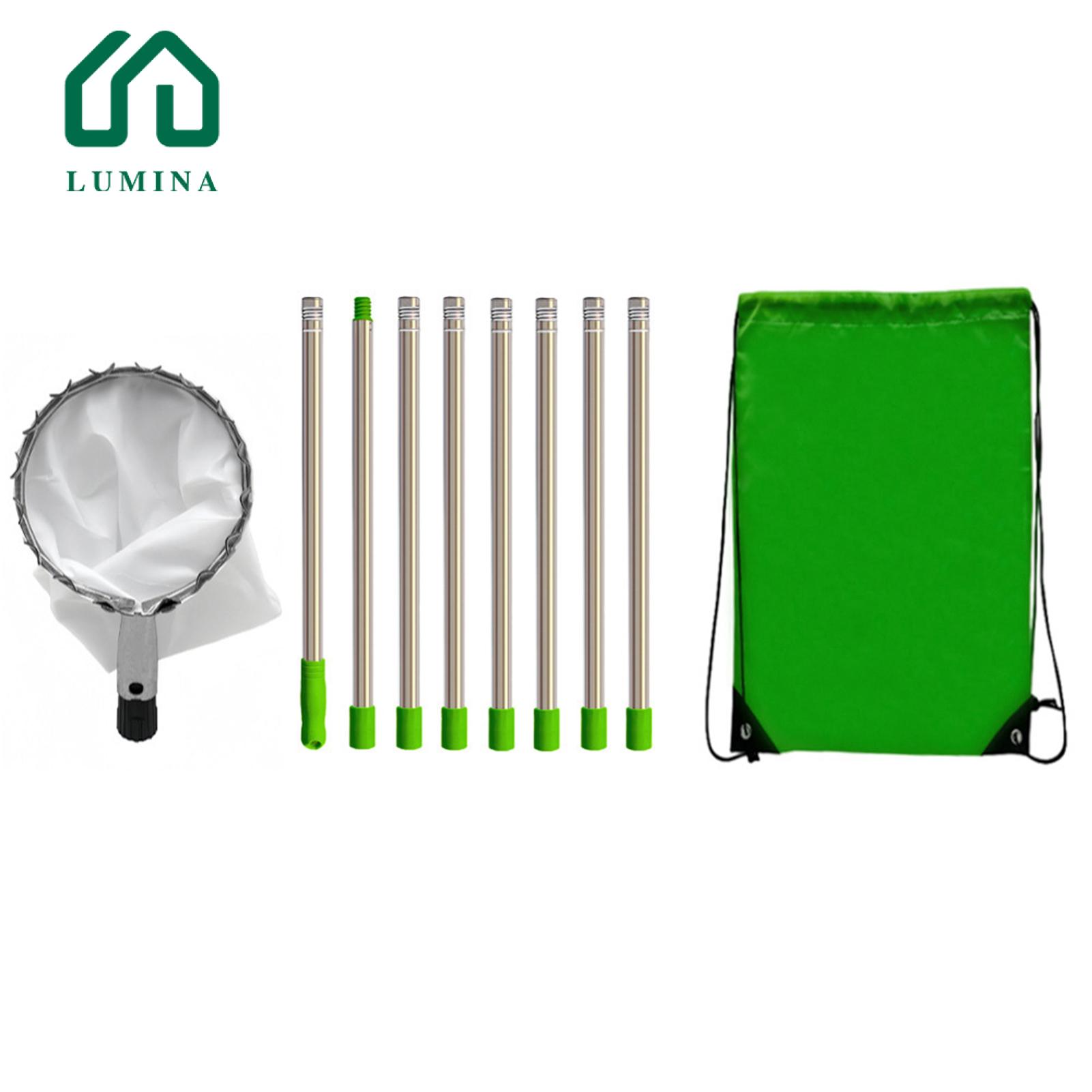 Lumina Stainless Steel Fruit Picking Pole Extendable Fruit Picker Pole with Storage Bag Ideal for Harvesting Fruits Like Mango Lemon Orange More Perfect for Home Gardening Orchard Use Grabber Tool for Twist
