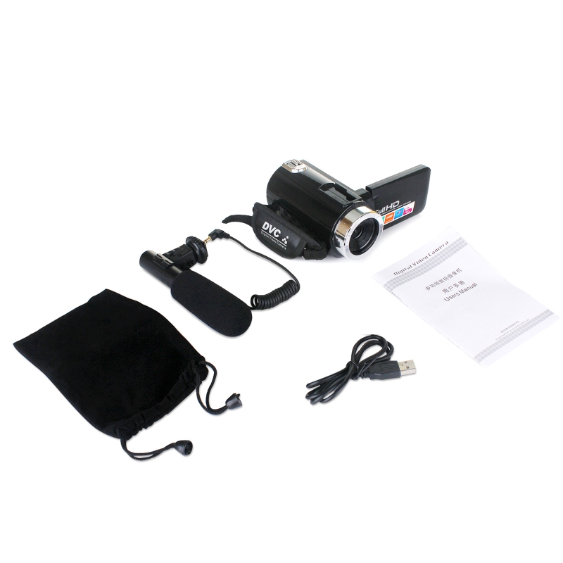 Professional 24MP Camcorder Digital Video Camera Night Vision 3 Inch LCD Touch Screen 18x Digital Zoom Camera Recorder with Micr. 