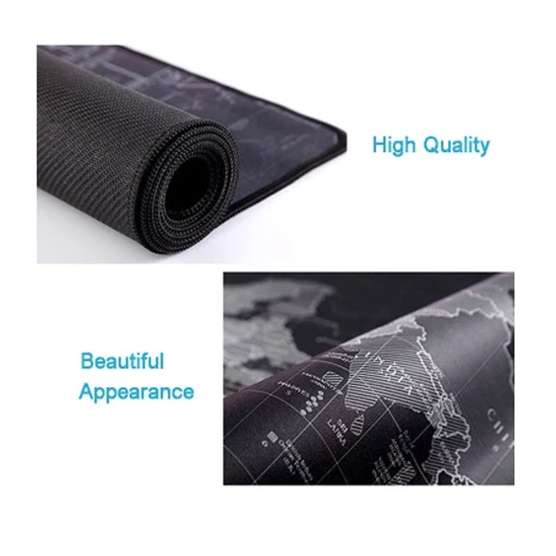 【happy one】Large Mouse pad Gamer Accessories XXL Natural Rubber Computer Keyboard Desk Mat World Map Gaming Mouse Pad. 