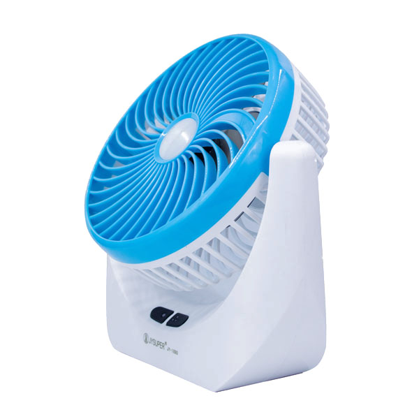 Jy super Lithium rechargeable mini table fan with LED light -1880 - Signifying Quality. 