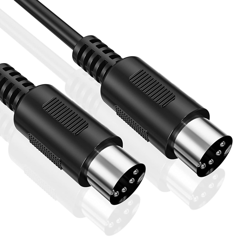 2-Pack 5-Pin DIN MIDI Cable, 3-Feet Male to Male 5-Pin MIDI Cable for MIDI Keyboard,Keyboard Synth,Rack Synth,Rack Synth. 