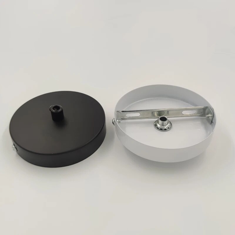 Ceiling Plate Vintage Round 10cm Black/White/Silver Lighting Accessories For Pendant Lamp DIY +Lock Wire Lamp Base. 
