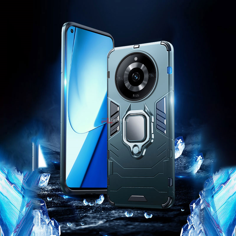 PlusCase for Realme Narzo 60 5G Ring Stand Holder Case Hard Back