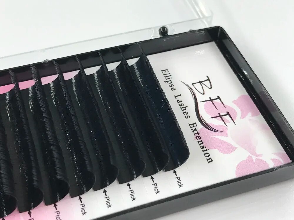 【All Of Me】BFF Ellipse Flat False Extensions C/D Soft Tasteful High-quality Individual Eyelash