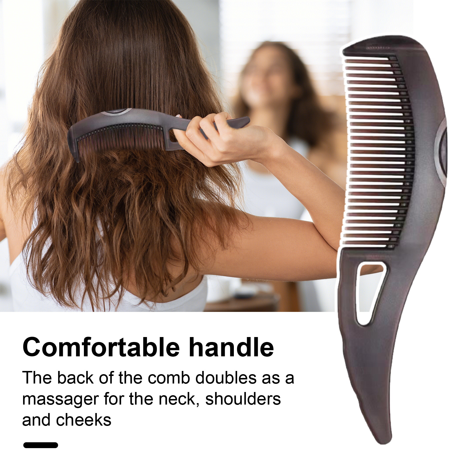 Epoch Dandruff Removal Comb for Women & Men Hollow Tooth Hairbrush for Scalp Point Massage & Grease Removal Plastic Scalp Massage Comb to Reduce Scalp Itching