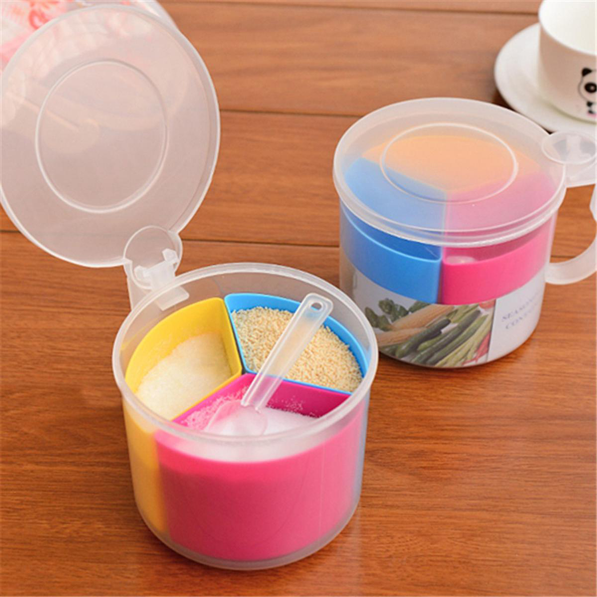 Spice Jar Box 3 PCs Container - Transparent. 