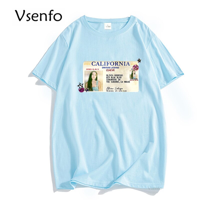 Olivia Rodrigo Merch T Shirt Men Summer Driver License Olvera Male Print Tshirt Unisex Cotton Short Sleeve Streetwear Clothes. 