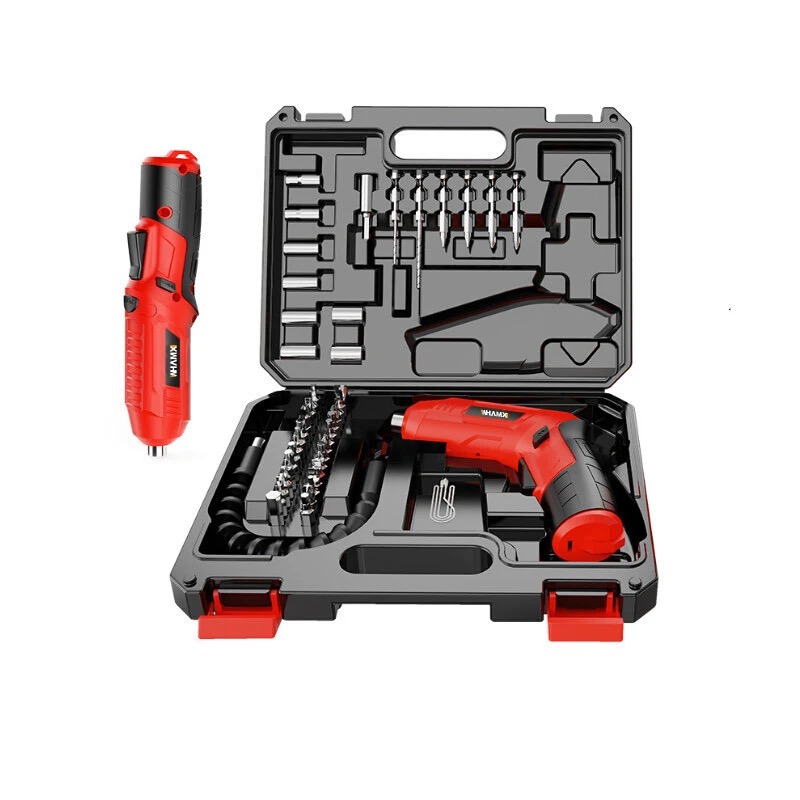 Oulaide 4V Cordless Screwdriver Drill 49pcs Tools Set For Multipurpose Use. 
