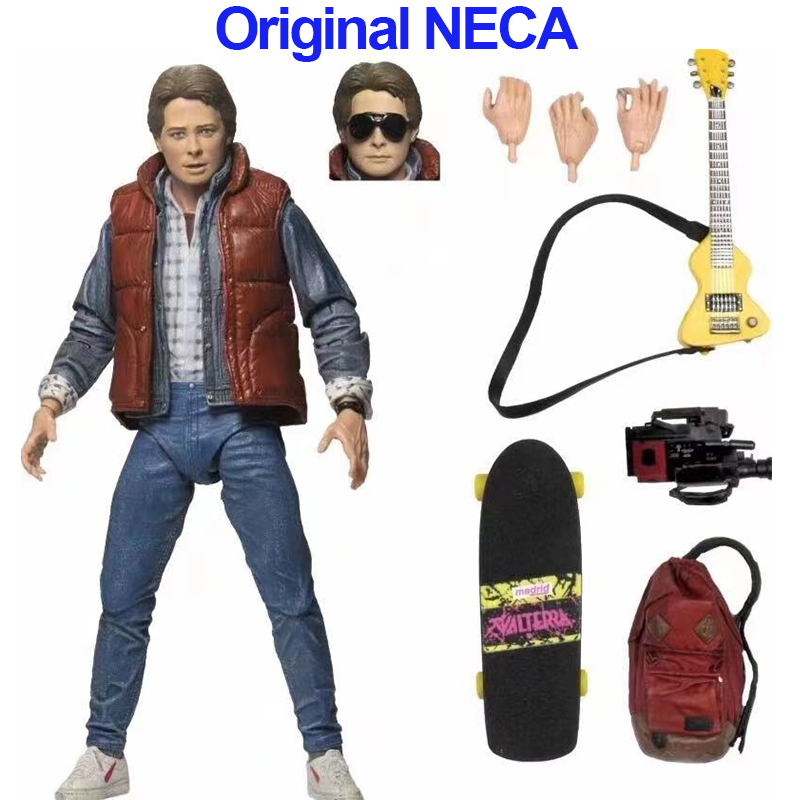 NECA Back To The Future Marty McFly Biff Griff Tannen Doc Brown Doc Brown Hazmat Suit Action Figure Martin Joker Clown Model Toy. 