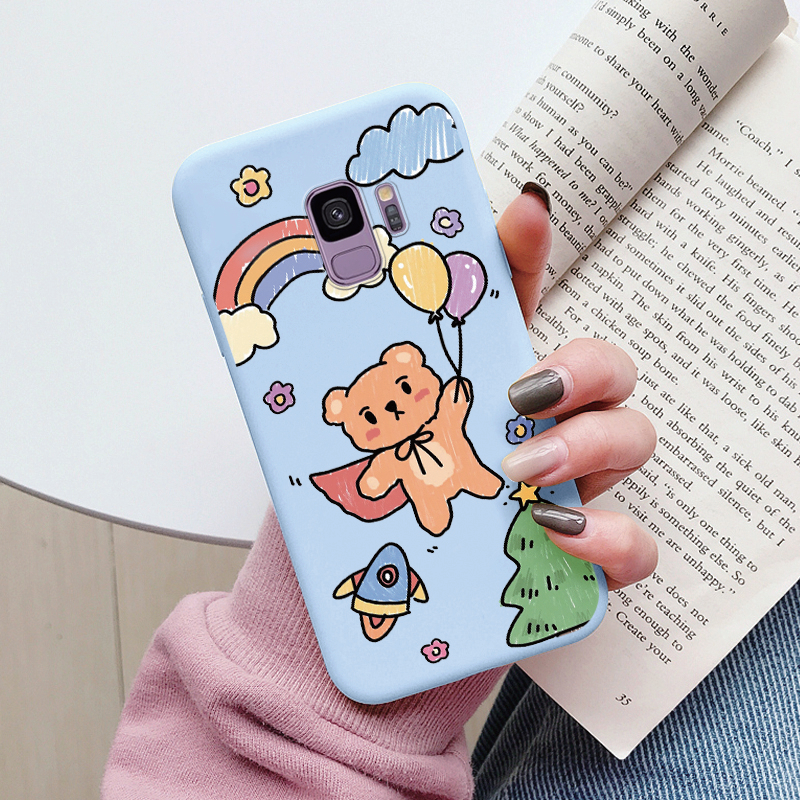 Case For Samsung Galaxy S9 S 9 Plus Phone Cover Cute Cartoon Candy Painted Soft TPU Coque For Samsung S9 Bumper S9+ S9PLUS Funda. 