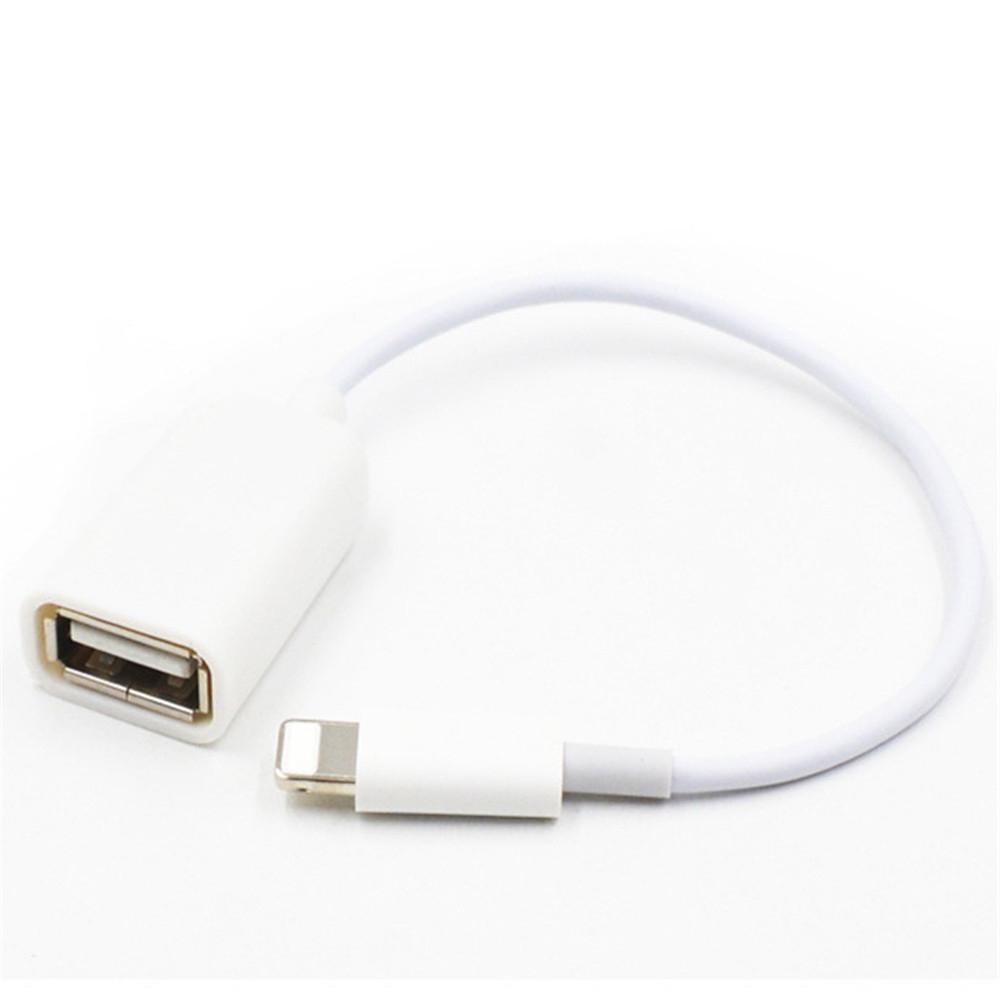 Keyboard Adapter For iPhone OTG iOS 10.3 USB OTG Apple Mobile Phone and iPad OTG Adapter Cable White. 