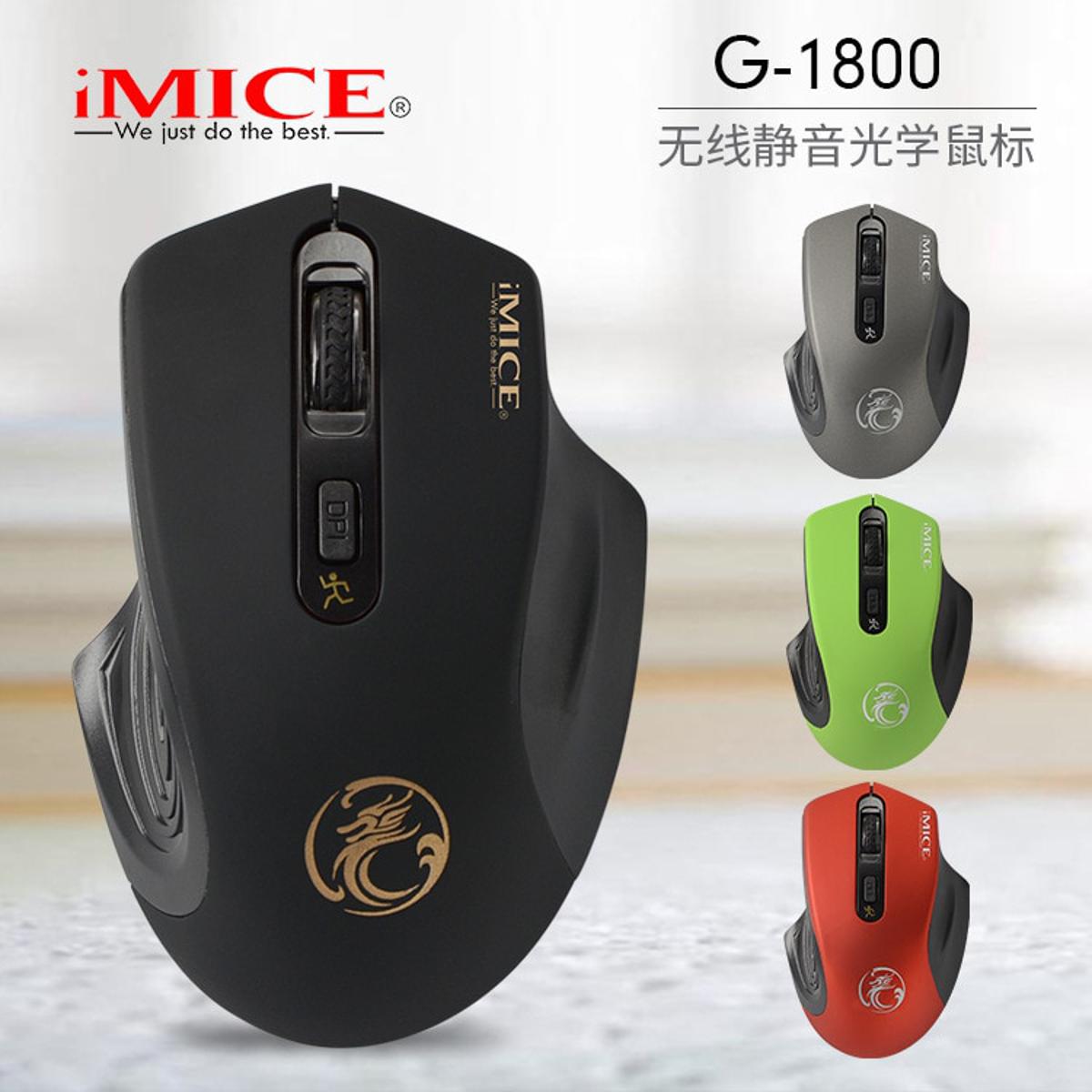 IMICE G-1800 Factory Direct Supply 2.4G Wireless Mute Mouse Business Office Gift 4 Button Gaming Wireless Mouse Bluetooth Mouse. 