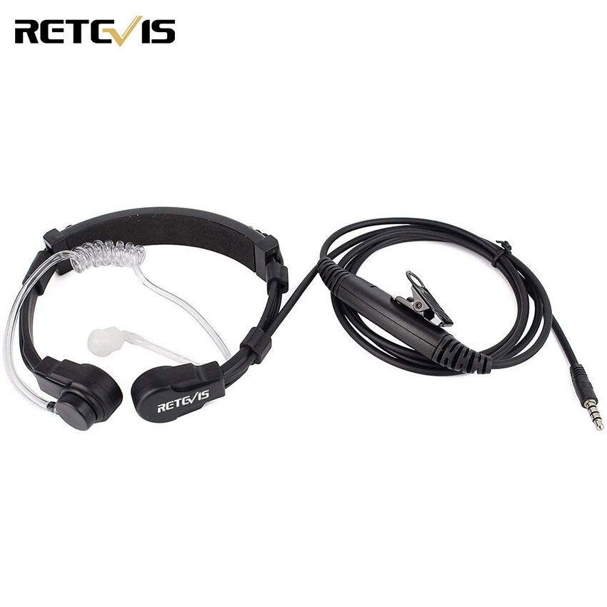 Retevis Covert Air Tube Earpiece Headset 1 Pin 3.5mm Flexible Throat Mic PTT Earpiece for Cellphone  (1 Pack)