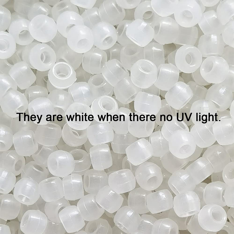100pcs Color Changing UV Beads Mixed Color Glow In The Dark Beads DIY Jewelry Making Bracelets Necklace Qoddess. 