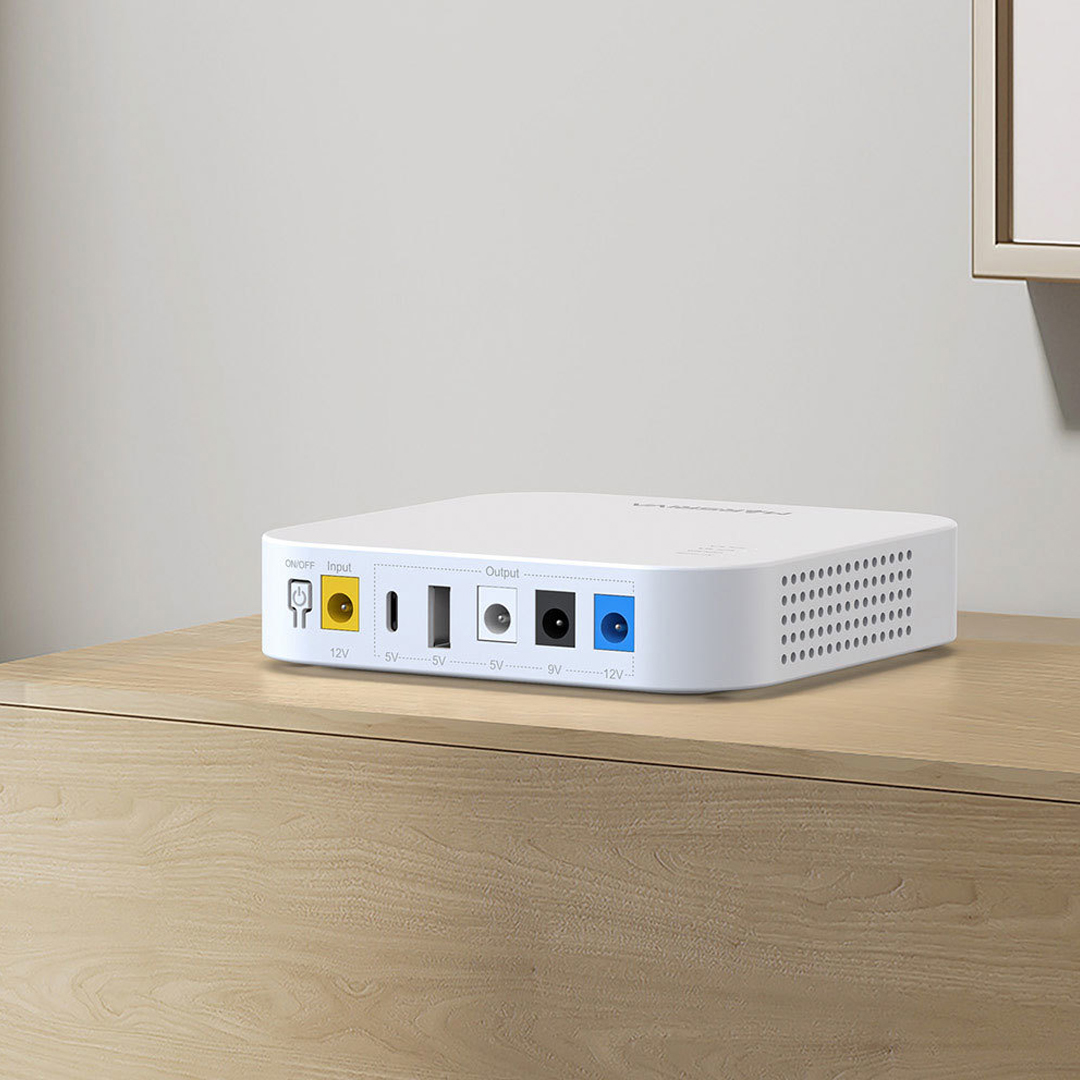 MARSRIVA KP4 10000mAh Smart Mini Router DC UPS 18Watt with 3 DC Output, 1 USB & 1 Type C Output. 