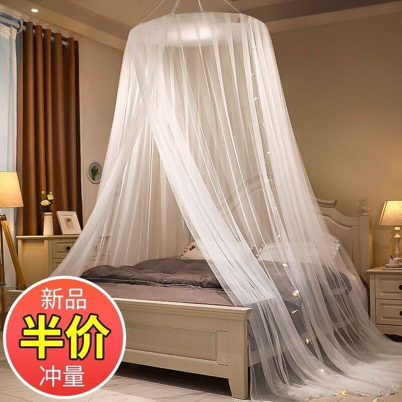 Dome mosquito net ceiling, 1.8m, 1.5m pattern, household summer princess single bed, 1.0m * 2.0m, encrypted without installation. 