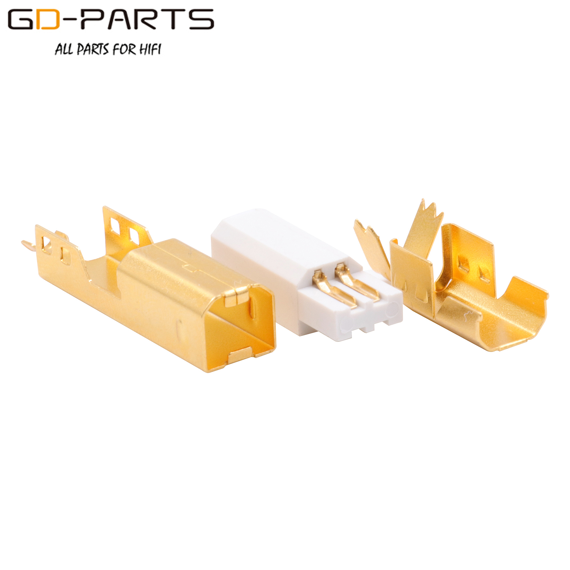 Viborg HI-END USB2.0 złącze wtykowe USB typ A B HiFi DIY kabel USB DAC 24K pozłacane brąz UA201 UB201. 