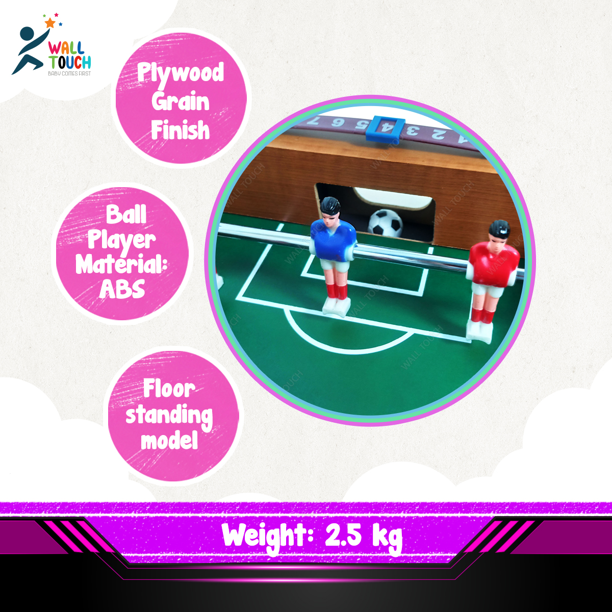 TABLETOP FOOSBALL TABLE- Portable Mini Table Football / Soccer Game Set with Two Balls and Score Keeper for Adults and Kids. 