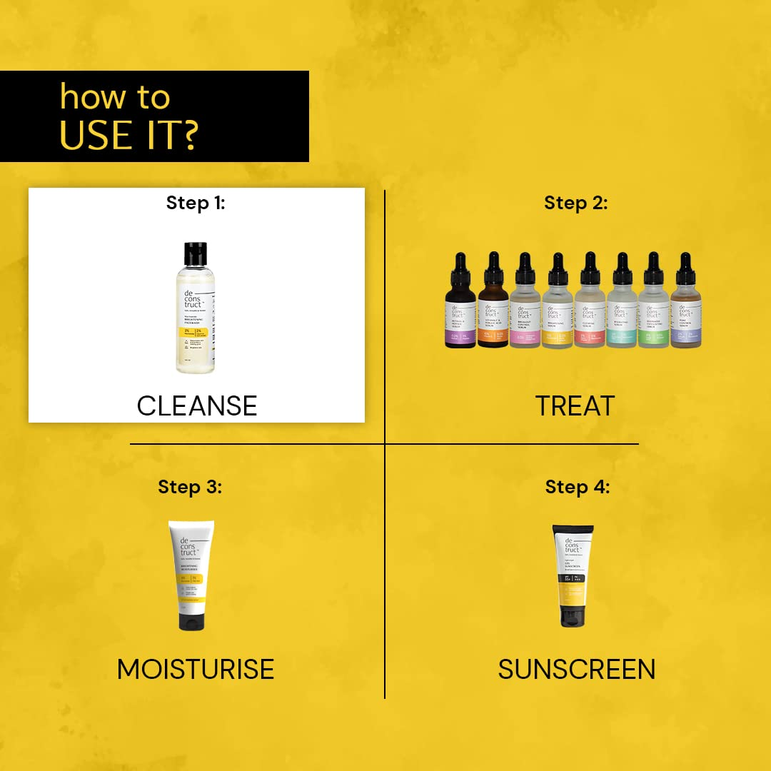 Deconstruct Niacinamide Brightening Face Wash - 100ml. 