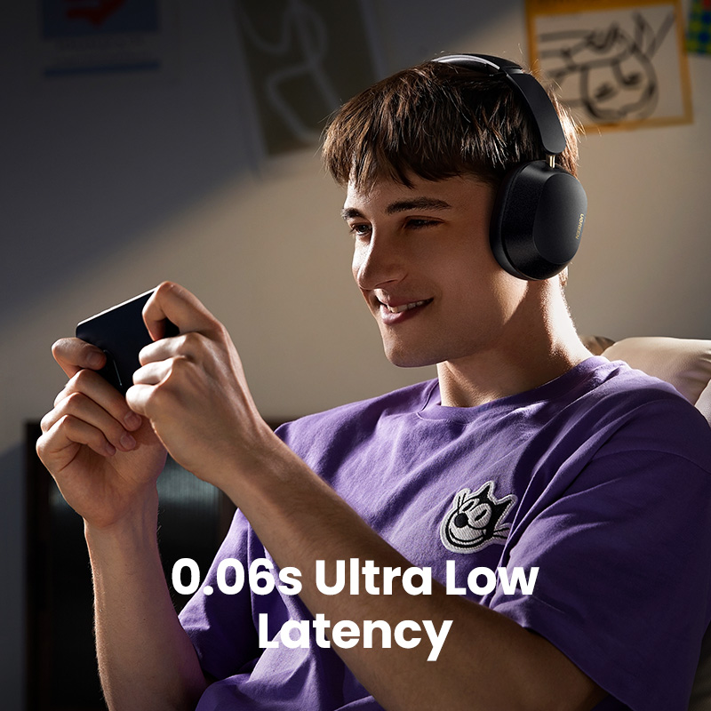 UGREEN Choice Max5c Wireless Bluetooth Headphones 43dB Active Noise Cancellation Hi-Res LDAC 75H Spatial Audio Earbuds Headset. 