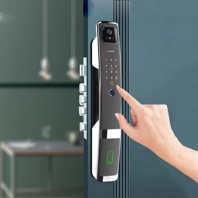 3D facial recognition Automatic Tuya App Smart Door Lock with Camera. 