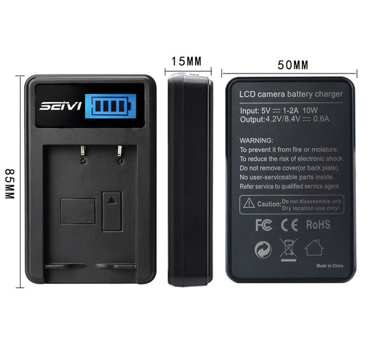 Battery Charger for Sony Cyber-shot DSC-W100 DSC-W110 DSC-W115 DSC-W120 DSC-W125 DSC-W130 DSC-W150 DSC-W170 Digital Camera. 