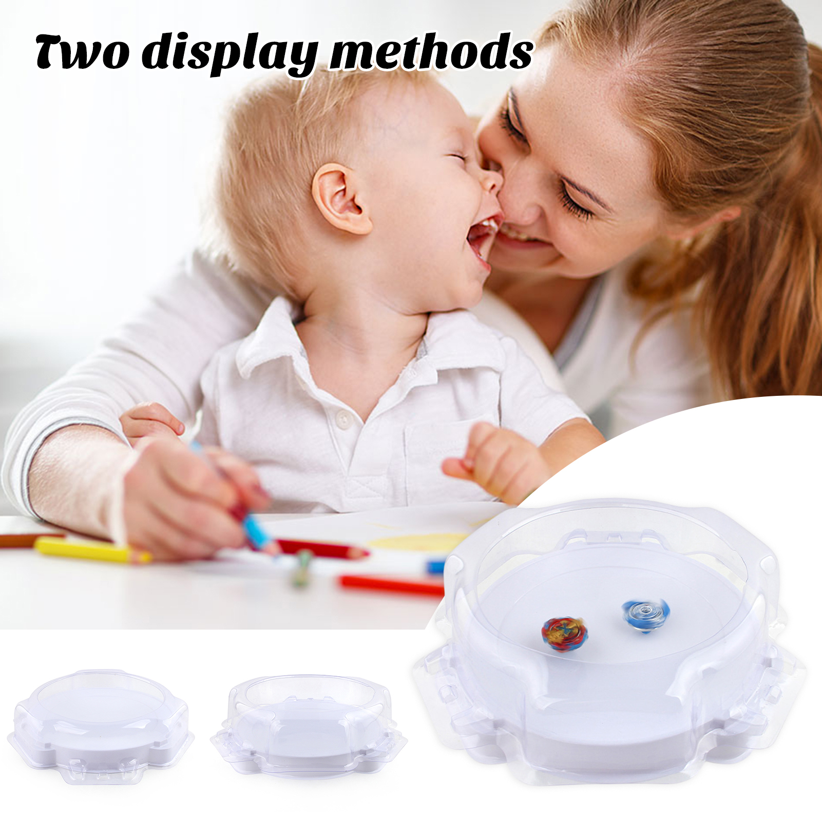 Spinning Top Stadium Clear Plastic Spinning Top Battle Board Stadium for Kids Heavy Duty Bowl-shape Multiplayer Gyro Spinner Toy Training Field Favorite 2-3 Player Spinning Top Board. 