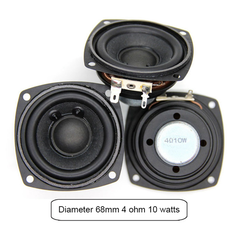 2X 4Ω 10W Audio Speaker 66mm Inch Bass Multimedia Loudspeaker