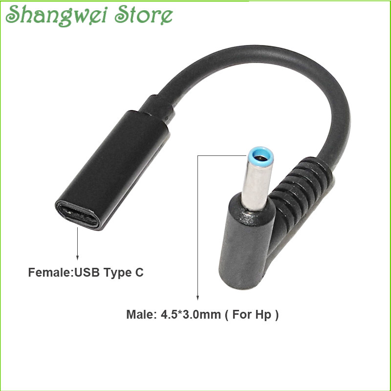USB Type C Laptop Power Adapter Connector Cable for Hp Elitebook Folio 1040 G1 Probook 430 G3 450 G3 470 Ultrabook Charger Cable. 