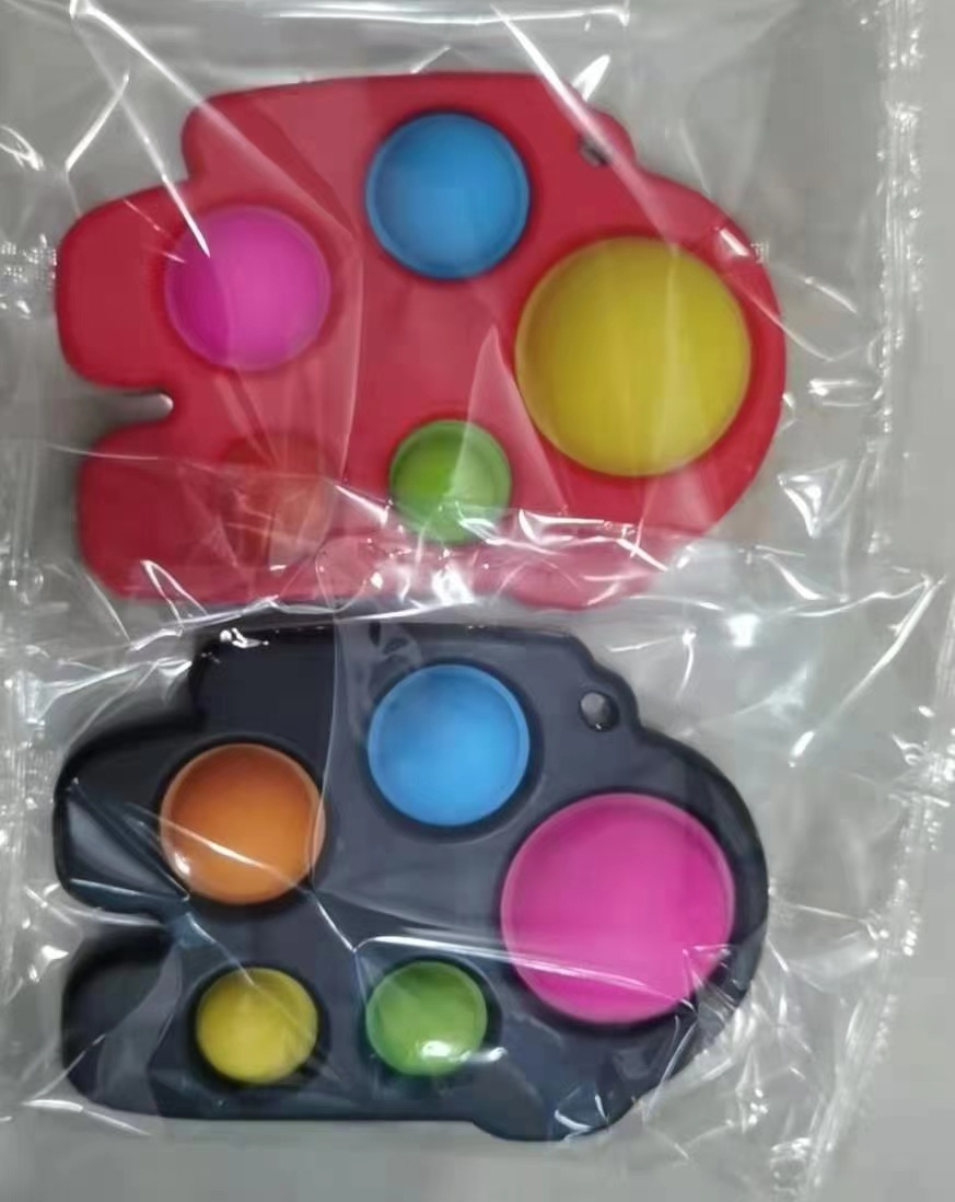 Baby Sensory Mini Fidget Toy Simple Dimple digits unicorn cheap keychain popit Push Bubble Color for Baby Early Development Concentration Training Board Early Learn pop it fidget toy. 