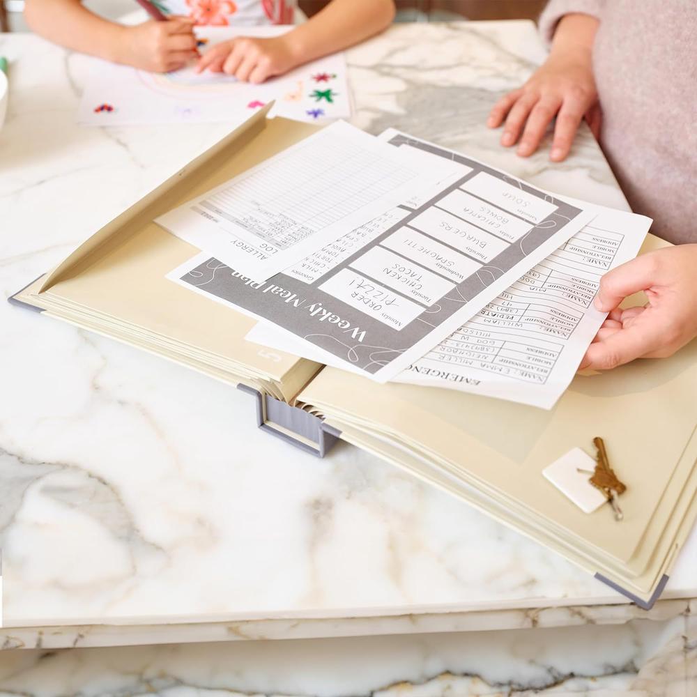 Multi-slot Document Organizer Customizable Portable Waterproof Organ Folders Compact Expanding File Folder for Travel Essential. 