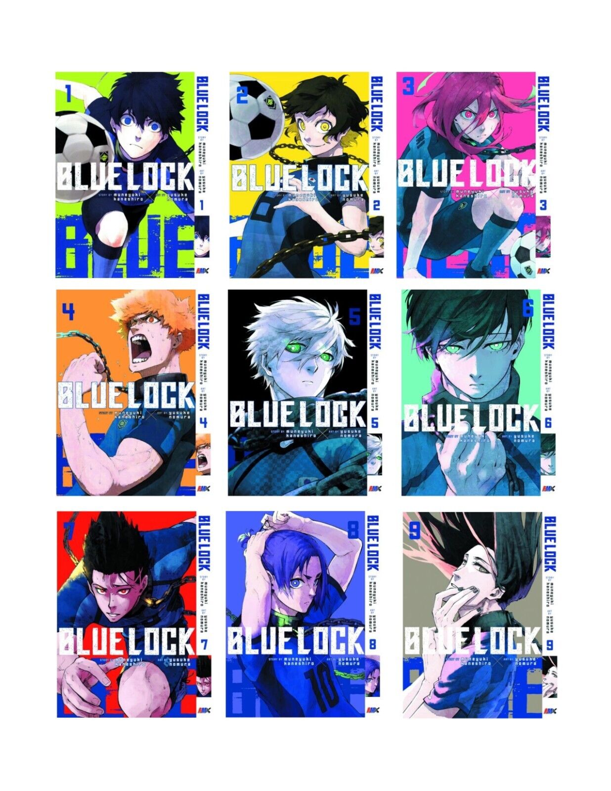 Blue Lock Manga Anime Volume 1-18 English Comic Book Full Set(With out box  ) (premium quality)(18 books set)