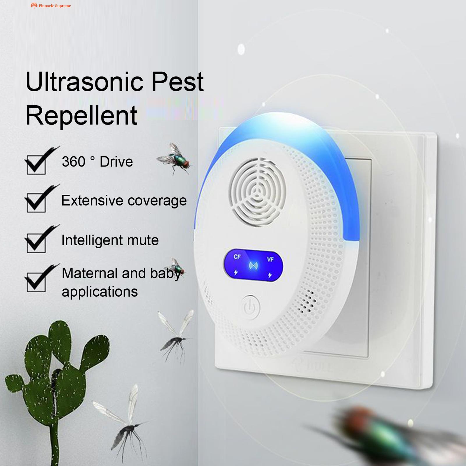 Portable Ultrasonic Repellent Effective Indoor Ultrasonic Pest Repeller for Roaches Rodents Spiders Ants Electronic Deterrent Device for Small Animals Fast Control Repellent Solution Spider Deterrent. 