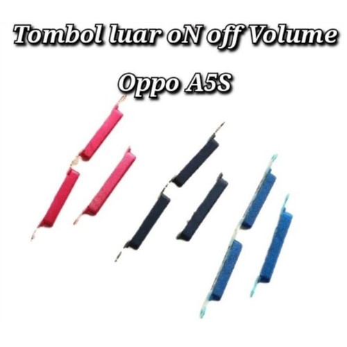 Power Volume Button Out Side Key For Oppo A3s/ A5 (AX5) (Not A5 2020)/A5s External Volume Button + Power ON OFF. 