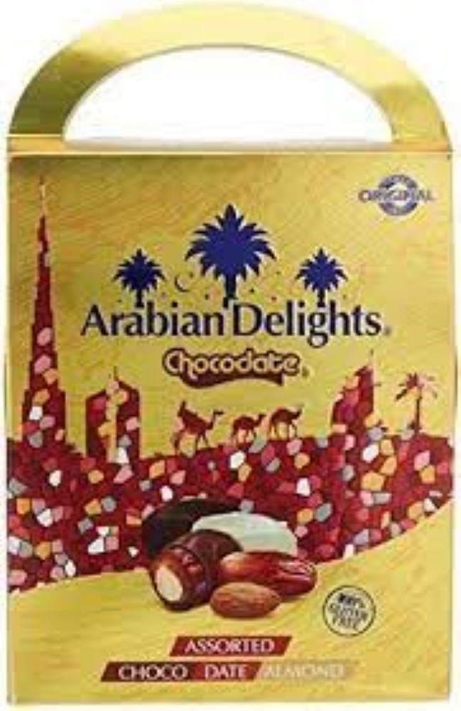 Arabian Delights Chocodate Assorted Choco With, White, Dark, Milk, Bites  175g. 