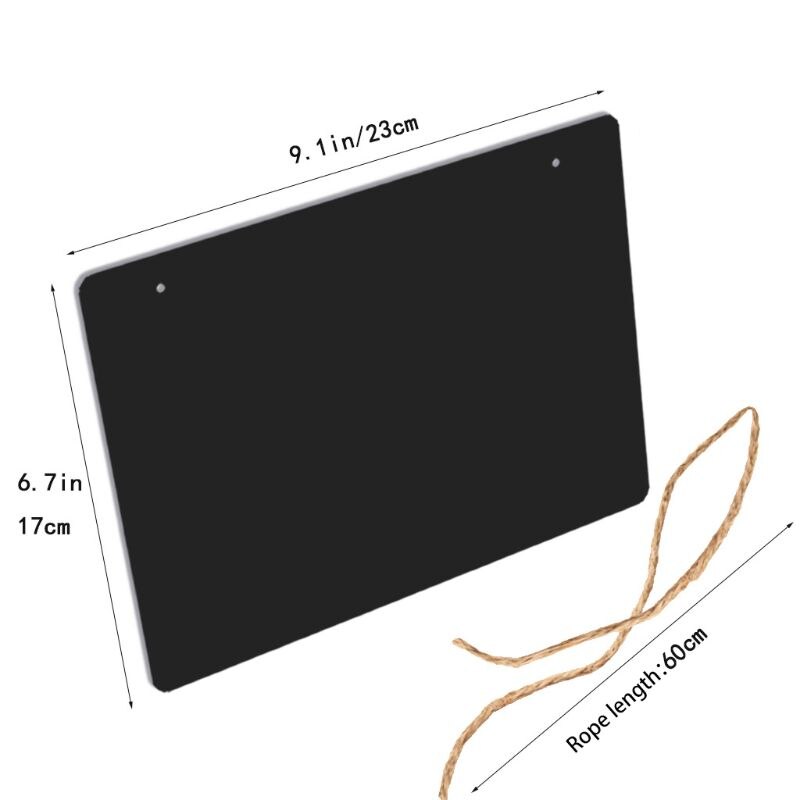 Rustic Chalkboard Hanging Signs Double Sided for Standard Chalk Message Board. 