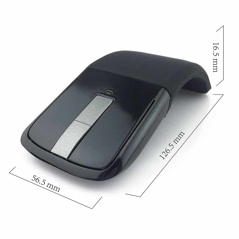 Bluetooth Wireless 2.4G Mouse Arc Touch Ultra Thin Folding Design Mause 1200 DPI Foldable Computer Portable Mice For PC Laptop. 