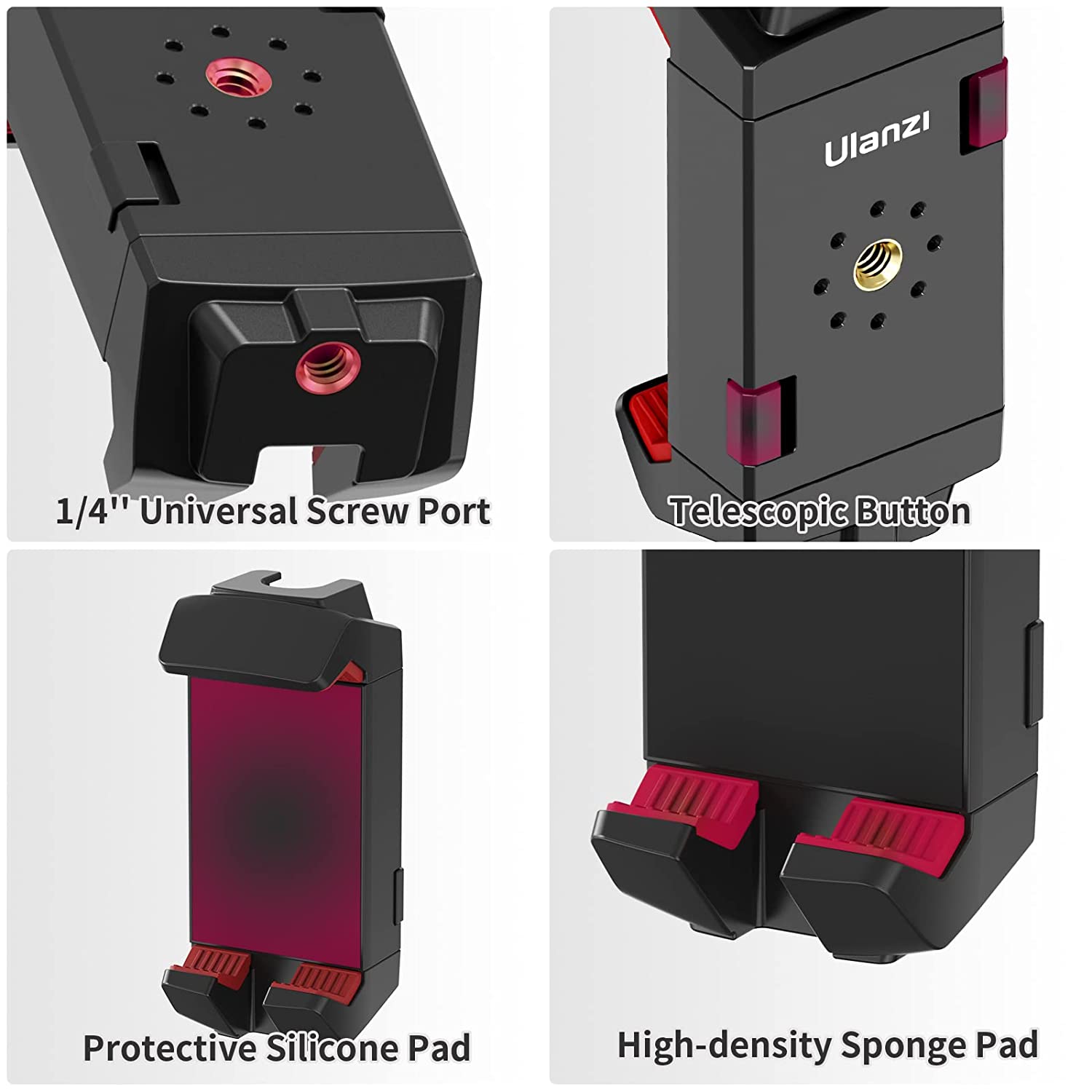 Ulanzi ST-29 Tripod Mount Universal for Tablet and Phone Holder With Cold Shoe Support Horizontal and Vertical Shooting. 