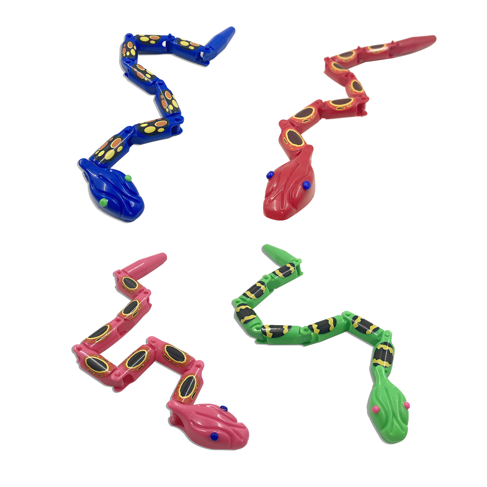 【Broad Sunlight shop】Simulation Rattlesnake Plastic Wiggle With Joining Fun Jointed Snake Toys Funny Toy Gift For Kids