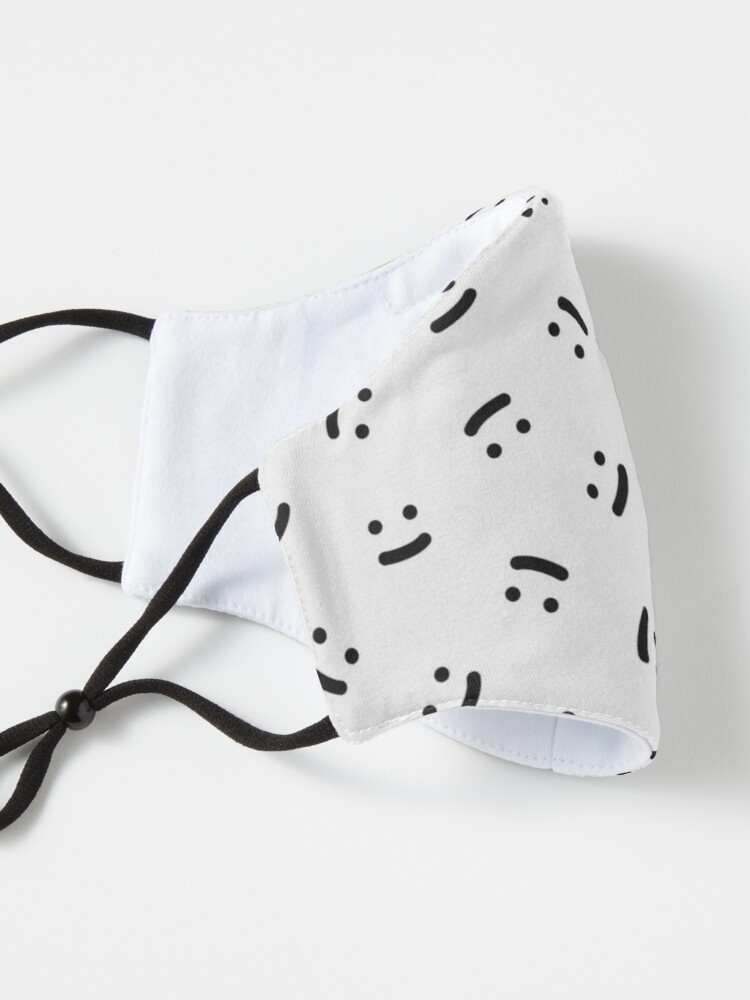 Smile Pattern Three Layer Face Mask for Men and Women Gaming Face Mask Fitted Face Mask Female Fashion Male Fashion with Adjustable Ear Loop Face Mask and Digital Face Mask Graphics Print Anime Series Washable Mask Nose Bar. 