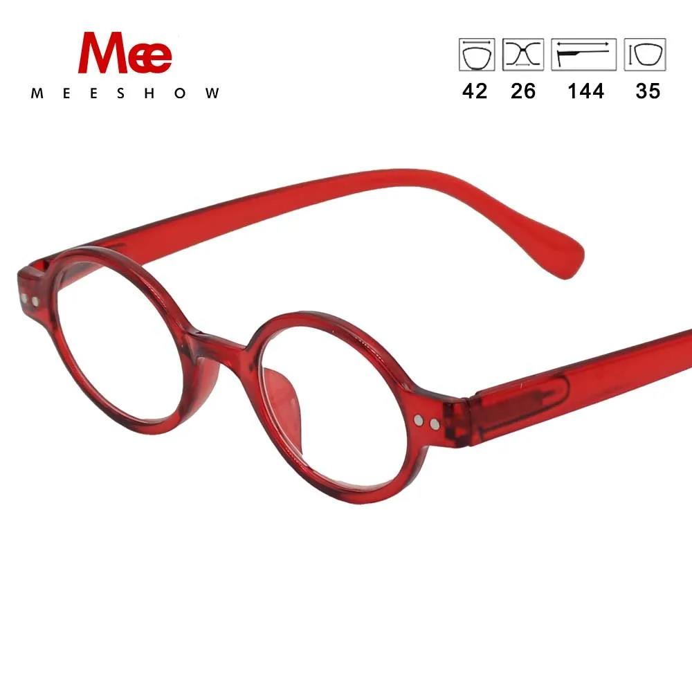 Meeshow stylish reading glasses New Glazed Ice women's Reader blue light blocking French presbyopia round retro Eyeglasses 1730. 