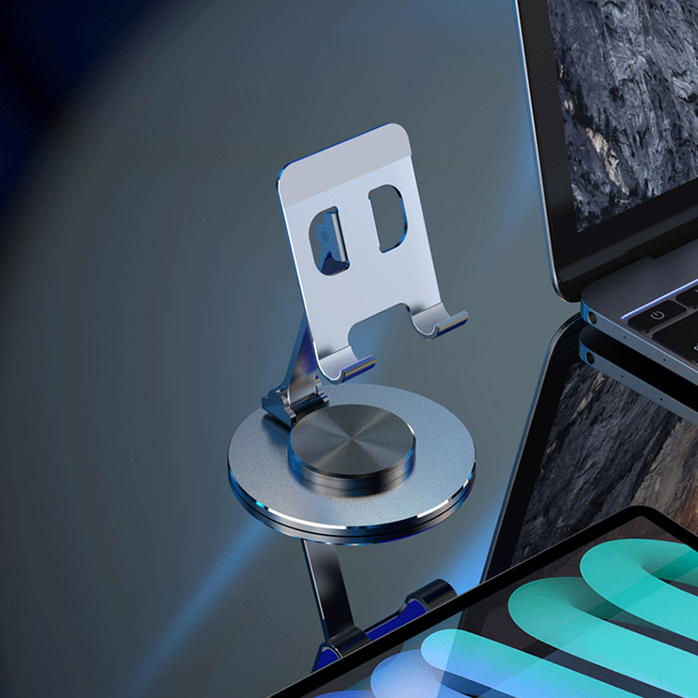 360 Degree Rotating Phone Stand Holder Multi-functional Folding Tablet Bracket For Office Desktop Bedside. 