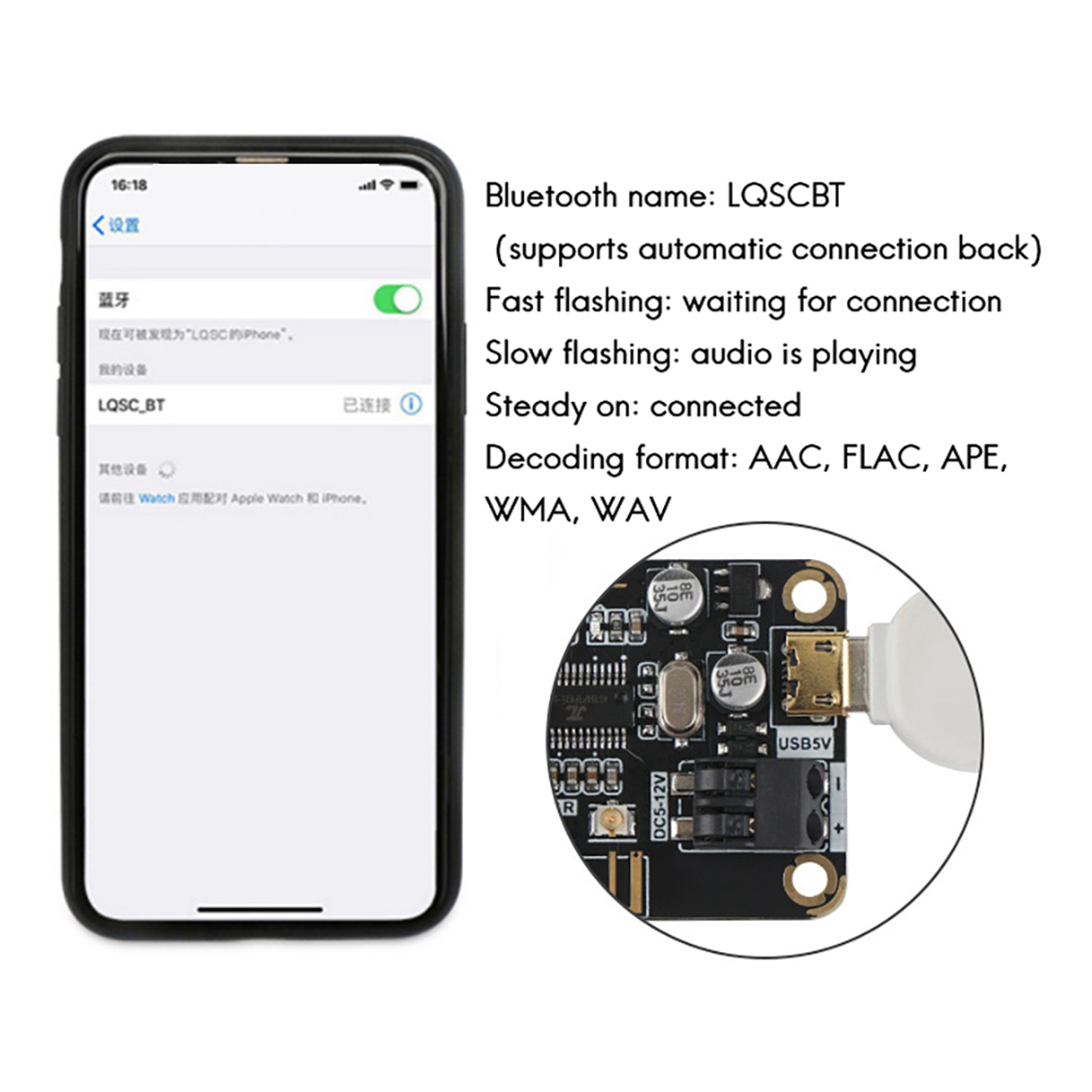 LQSC TDA7850 2.1 Channel Power Amplifier Board 2X80W with Bluetooth Decoder Board. 