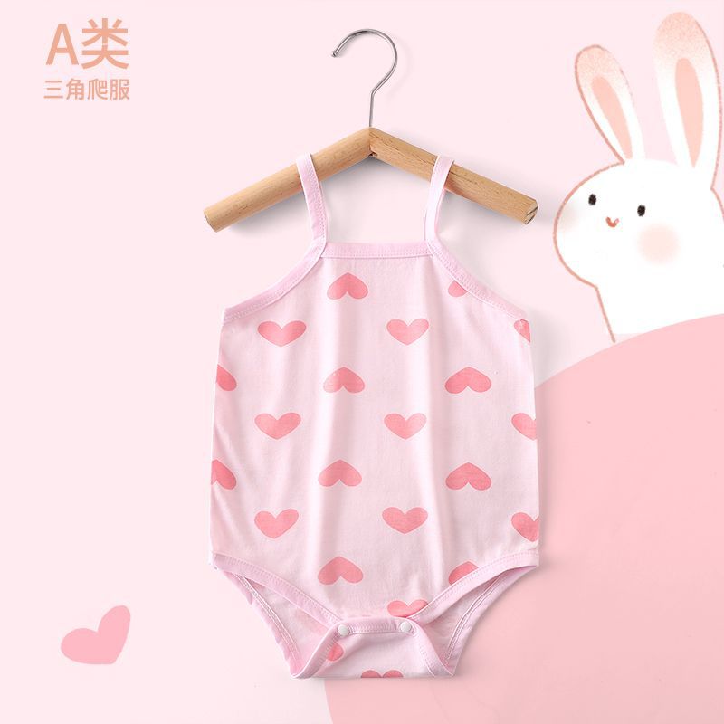 Baby bellyband summer baby clothes cotton sling bag fart clothes for men and women thin princess style sleeveless jumpsuits