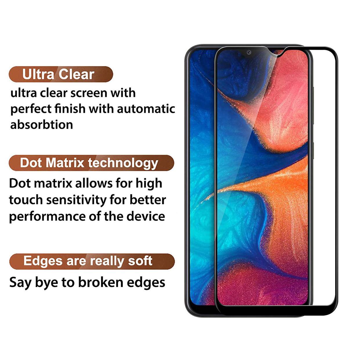 Samsung Galaxy a20 Full Screen Edge to Edge Tempered Glass 5D/11D/6D Black