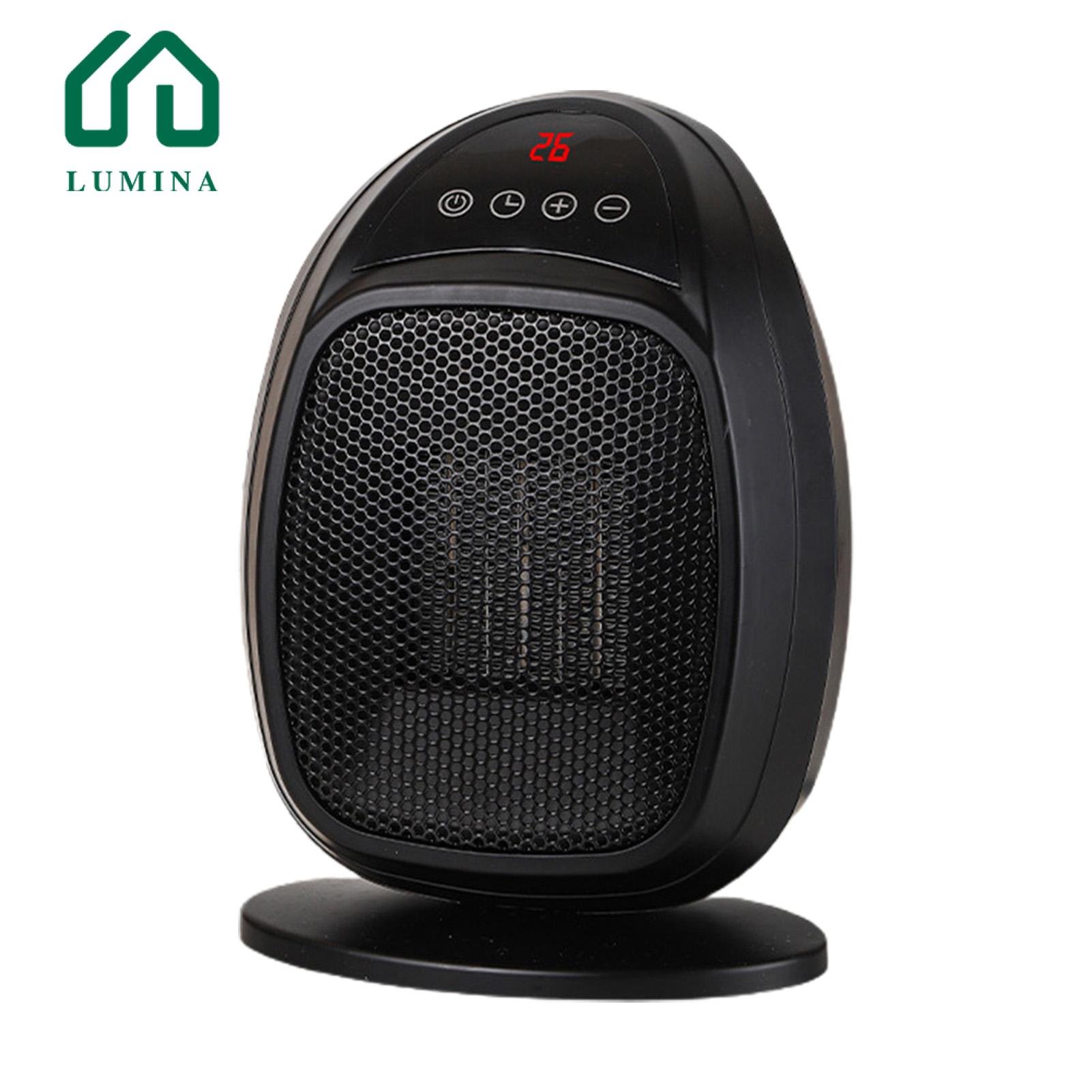 Lumina Electric Mini Heater 800w High Power Portable Heater Fan Room Warmer for Small Spaces Low Noise Temperature Control Auto Shut Off Desktop Heater Office Space Heater
