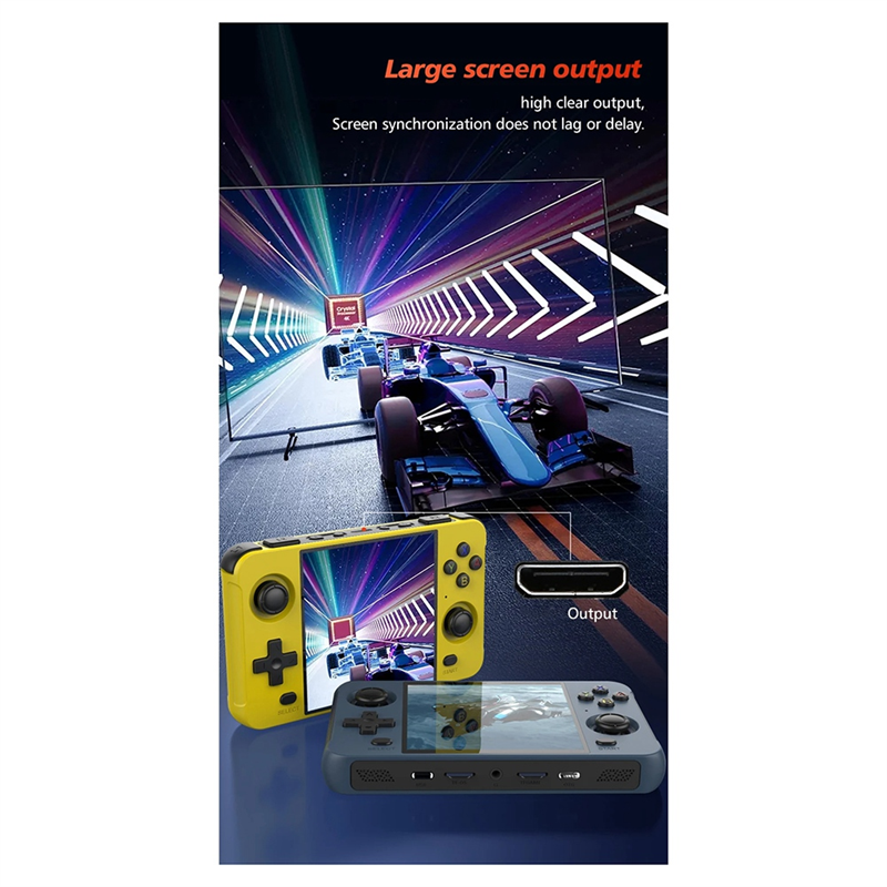 R40S Retro Video Game Console 16GB+128GB WiFi+BT Linux Support for PSP PS1 N64 DC ARCADE Simulator Black. 