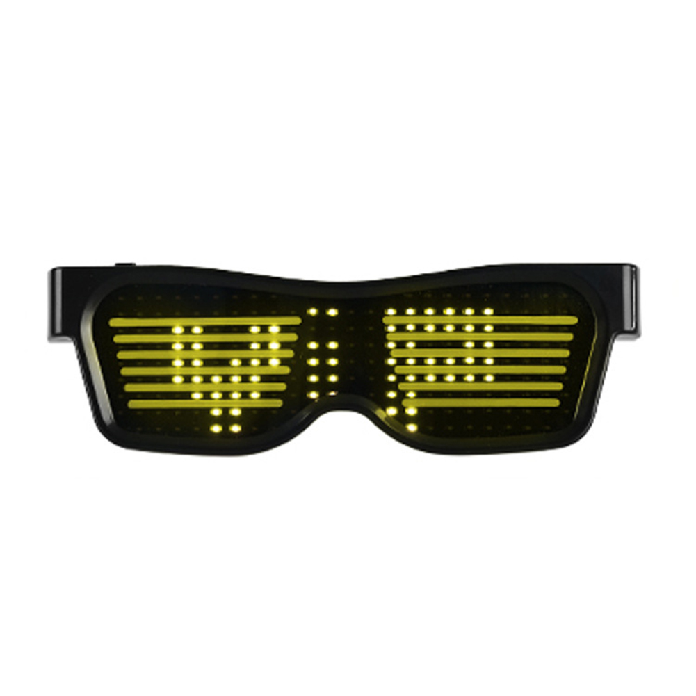 Magic Flash Led Halloween Party Bluetooth Control Application Editable Text DIY USB LED Glasses DJ Sun Glasses Concert Light Toy. 